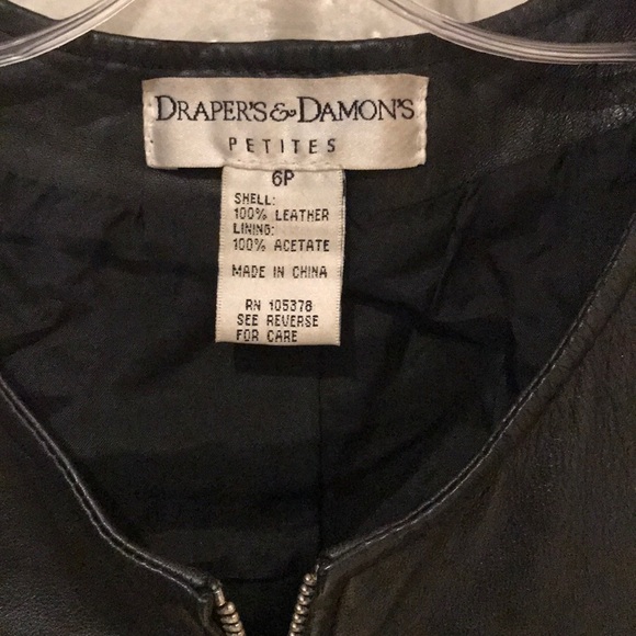 Black 100% Leather Vest - Picture 2 of 2